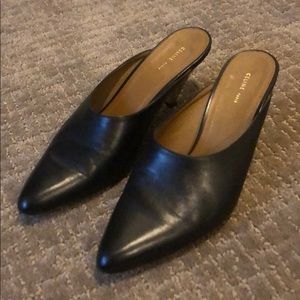 Celine black leather mules